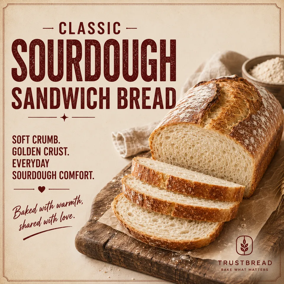 Soft Sourdough Sandwich Loaf