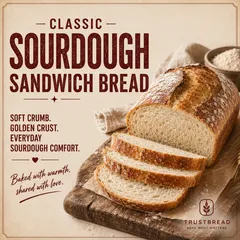 Soft Sourdough Sandwich Loaf