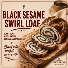 Black Sesame Swirl Loaf