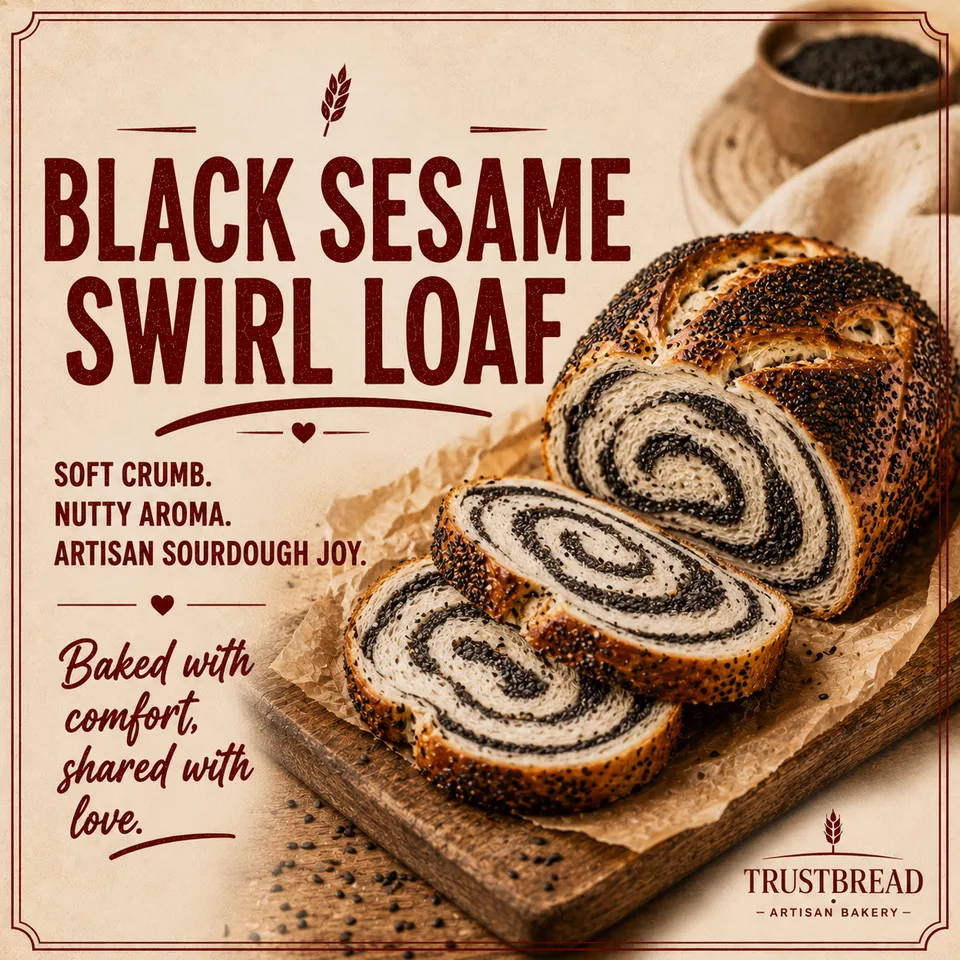 Black Sesame Swirl Loaf