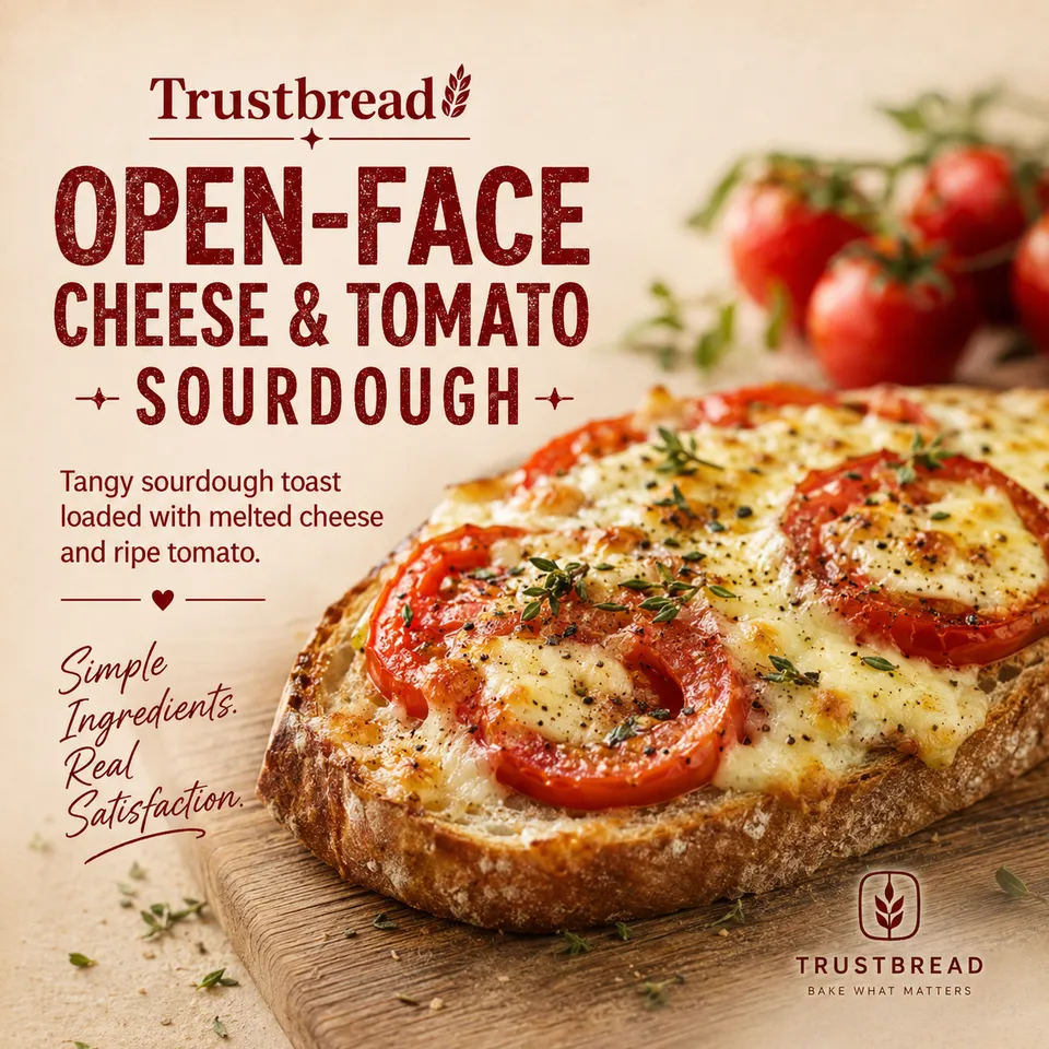 Open-Face Cheese & Tomato Sourdough