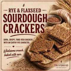 Rye & Flaxseed Sourdough Crackers