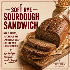 Soft Rye Sourdough Sandwich