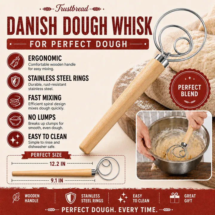 Danish dough whisk